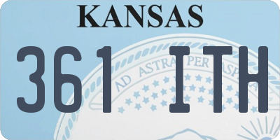 KS license plate 361ITH
