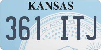 KS license plate 361ITJ