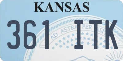 KS license plate 361ITK