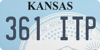 KS license plate 361ITP