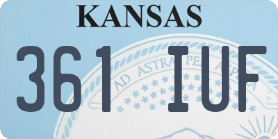 KS license plate 361IUF