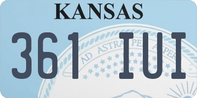 KS license plate 361IUI