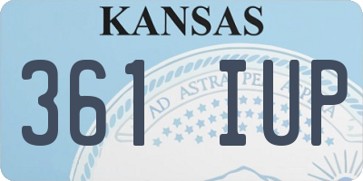 KS license plate 361IUP