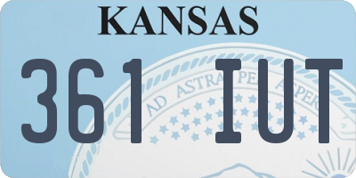 KS license plate 361IUT