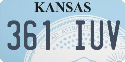 KS license plate 361IUV