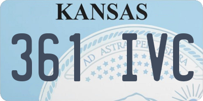 KS license plate 361IVC