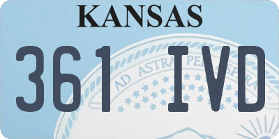 KS license plate 361IVD