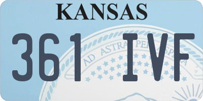 KS license plate 361IVF