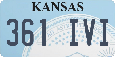 KS license plate 361IVI