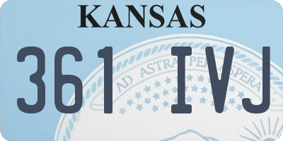 KS license plate 361IVJ