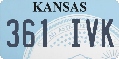 KS license plate 361IVK