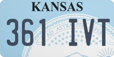 KS license plate 361IVT