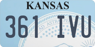 KS license plate 361IVU