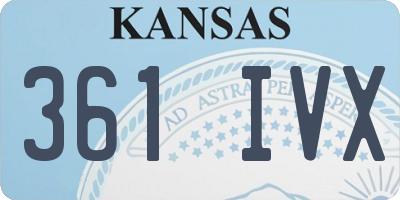 KS license plate 361IVX