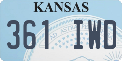 KS license plate 361IWD