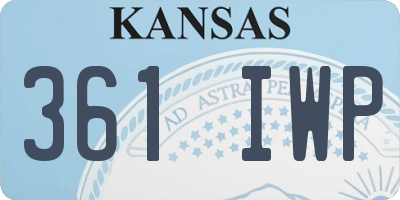 KS license plate 361IWP