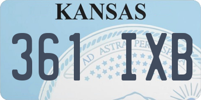 KS license plate 361IXB