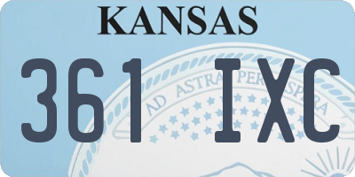 KS license plate 361IXC