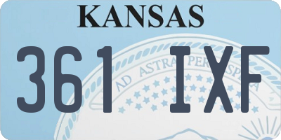 KS license plate 361IXF