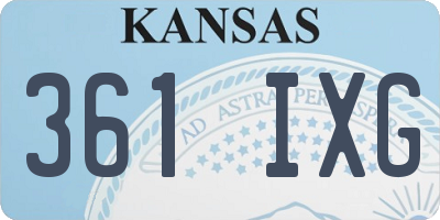KS license plate 361IXG