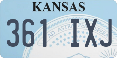 KS license plate 361IXJ