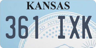 KS license plate 361IXK