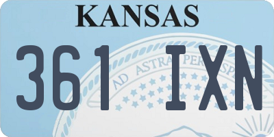 KS license plate 361IXN