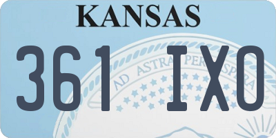 KS license plate 361IXO