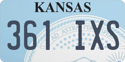 KS license plate 361IXS