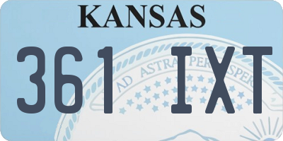 KS license plate 361IXT