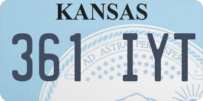 KS license plate 361IYT