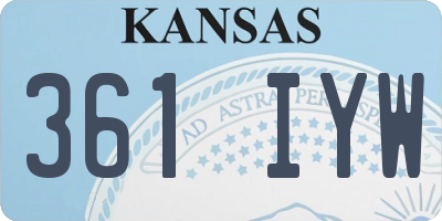 KS license plate 361IYW