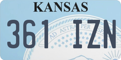 KS license plate 361IZN