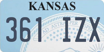 KS license plate 361IZX