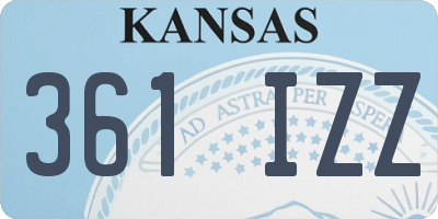 KS license plate 361IZZ