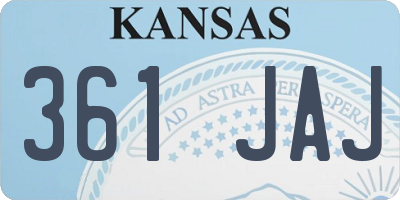 KS license plate 361JAJ