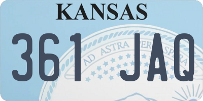 KS license plate 361JAQ