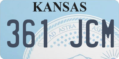 KS license plate 361JCM