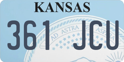 KS license plate 361JCU
