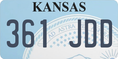 KS license plate 361JDD