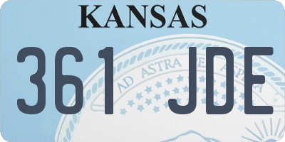 KS license plate 361JDE