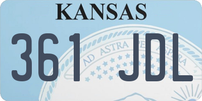 KS license plate 361JDL