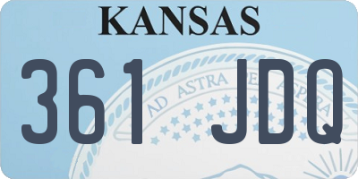 KS license plate 361JDQ