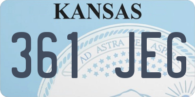 KS license plate 361JEG