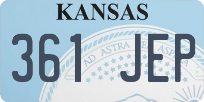 KS license plate 361JEP