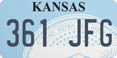 KS license plate 361JFG