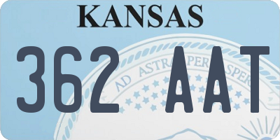 KS license plate 362AAT
