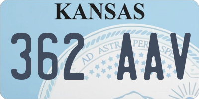 KS license plate 362AAV