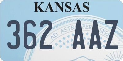 KS license plate 362AAZ