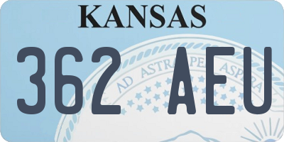 KS license plate 362AEU